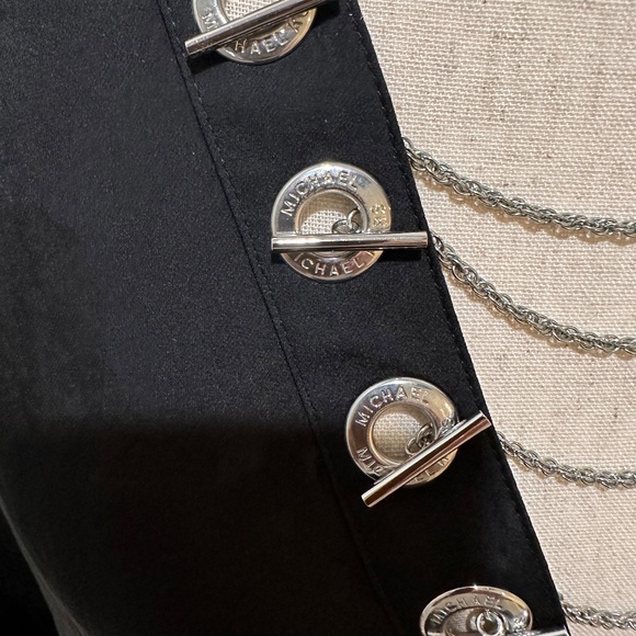 Michael Kors Silver Toggle Chain Top Tunic in Black, Size S - Picture 3 of 5